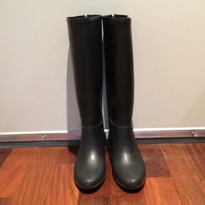 Loeffler Randall Back Zip Black Rainboots